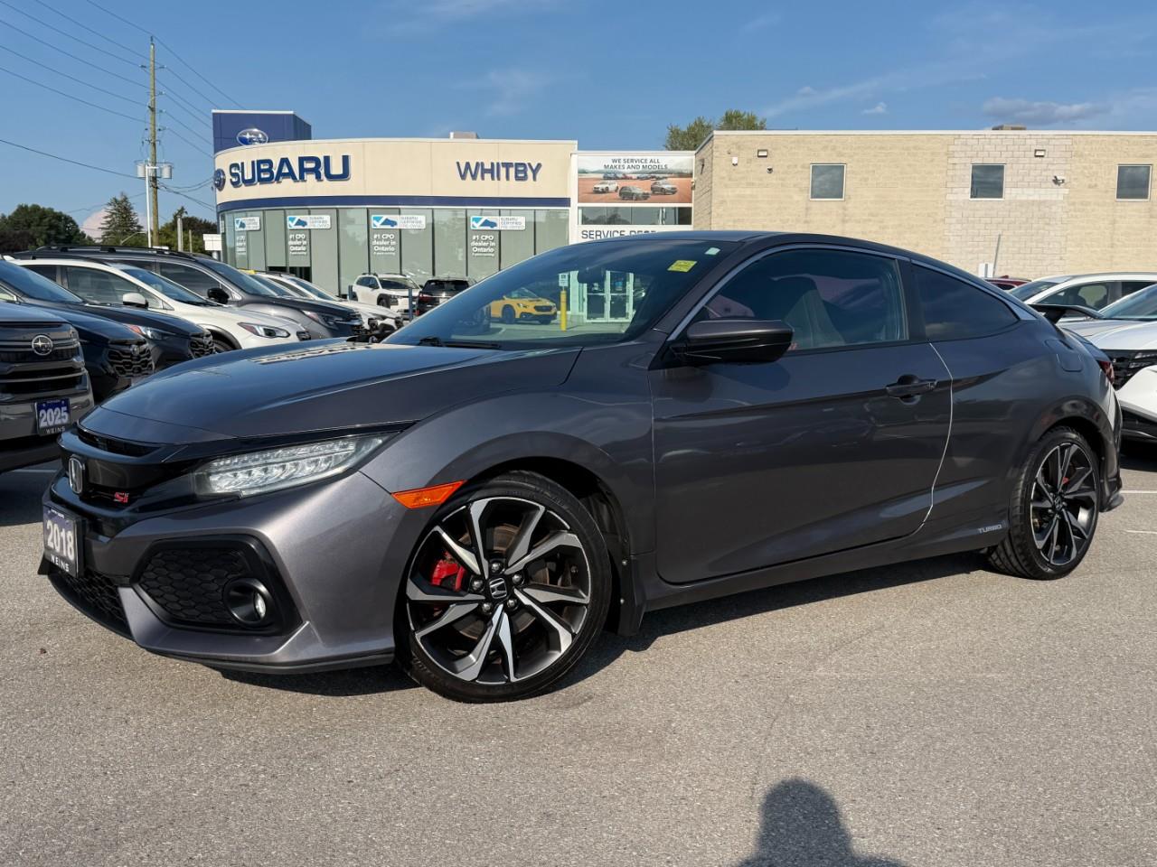 Gray 2018 Honda Civic Coupe Coupe Front-Wheel Drive 6-Speed Manual