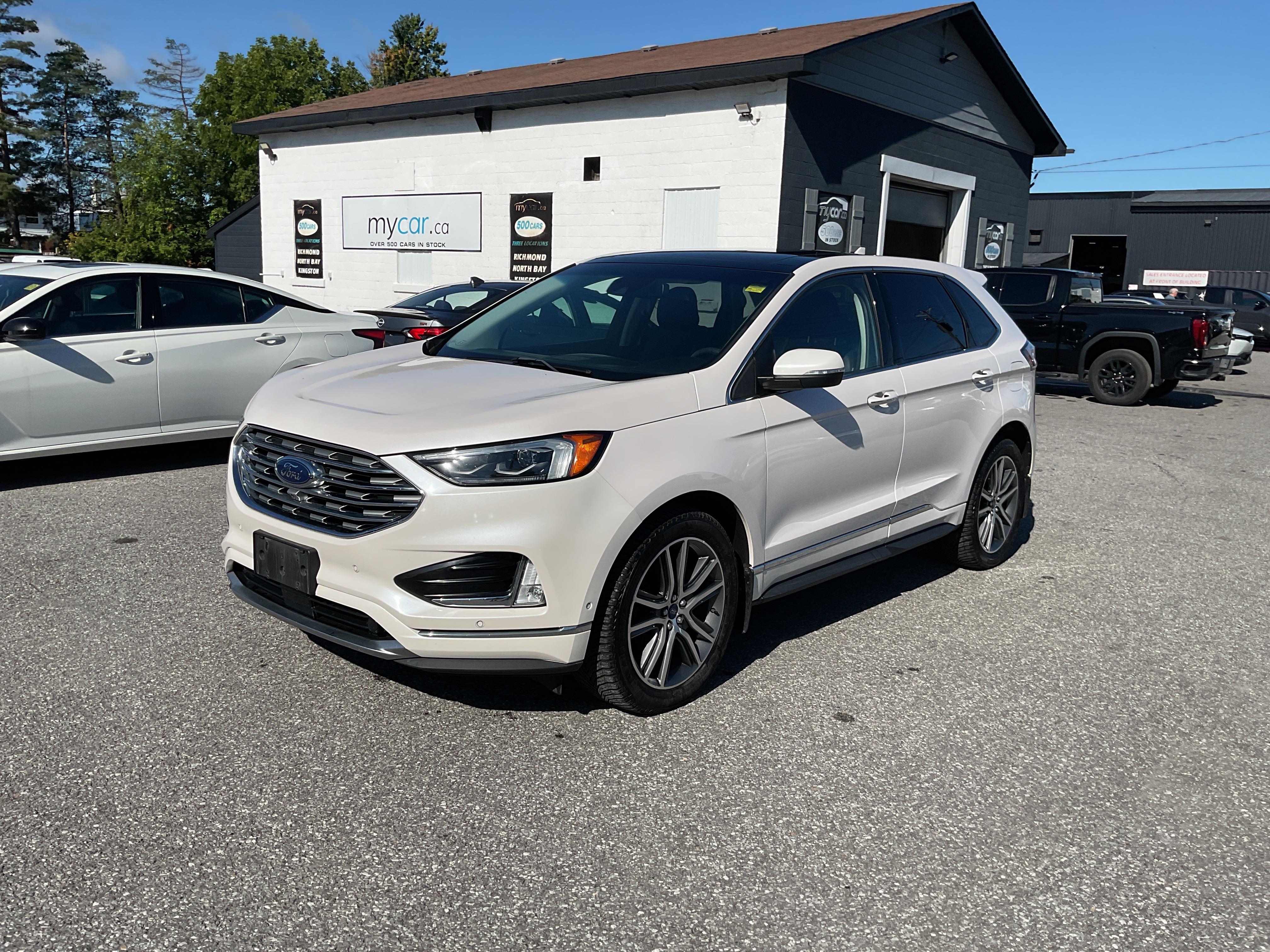 White 2019 Ford Edge SUV / Crossover All-Wheel Drive 8-Speed Automatic