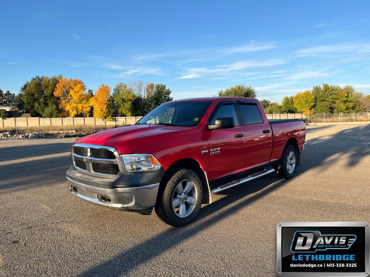 Red 2018 RAM 1500 Pickup Truck Four-Wheel Drive 8-Speed Automatic
