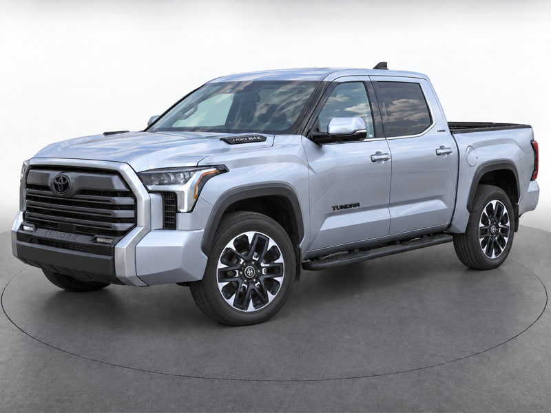 Silver 2023 Toyota Tundra Hybrid Pickup Truck Four-Wheel Drive Automatic