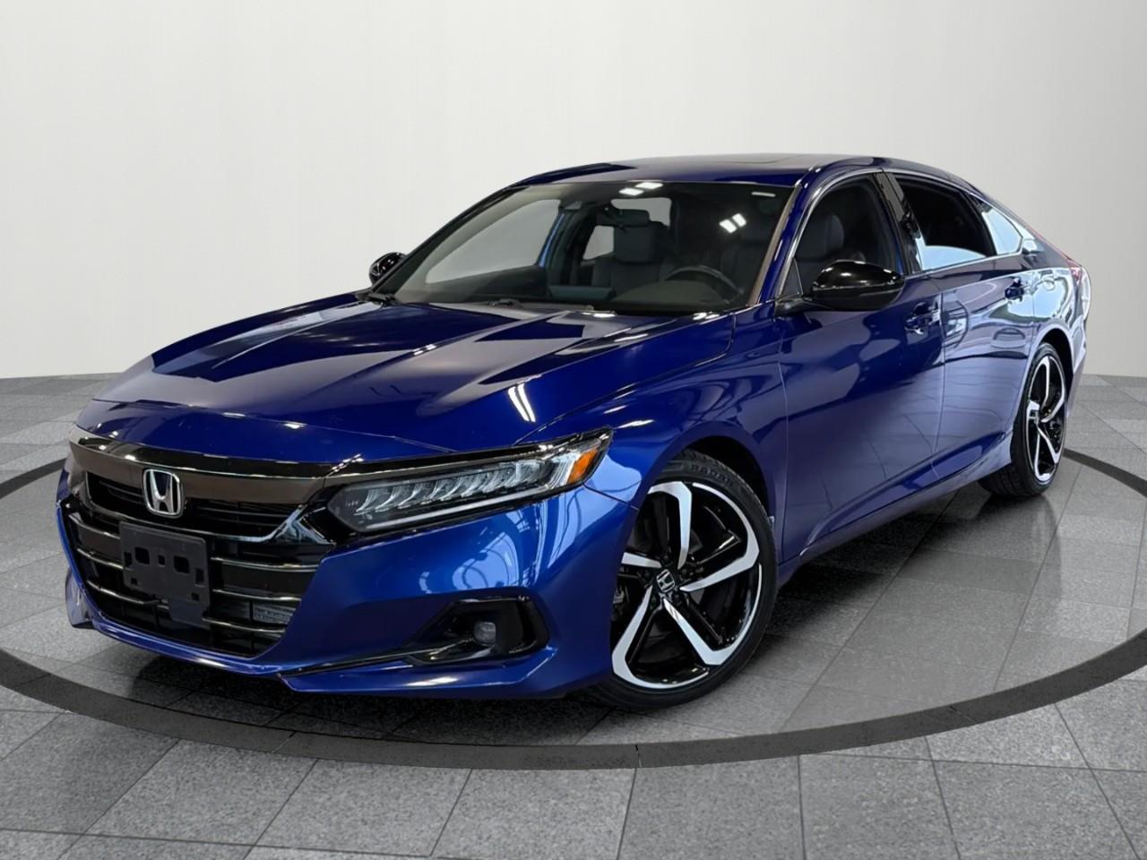 Blue 2021 Honda Accord Sedan Front-Wheel Drive Continuously Variable Transmission