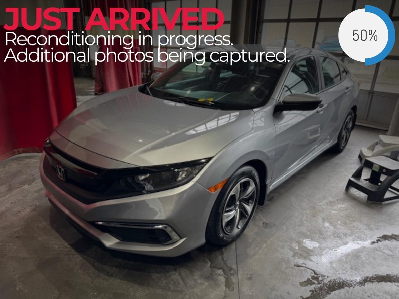 Silver 2021 Honda Civic Sedan Front-Wheel Drive Continuously Variable Transmission