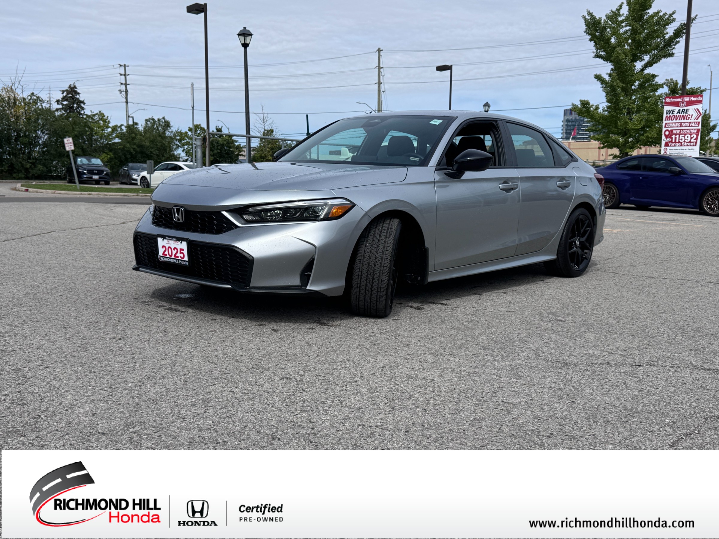 Silver 2025 Honda Civic Hybrid Sedan Front-Wheel Drive Continuously Variable Transmission