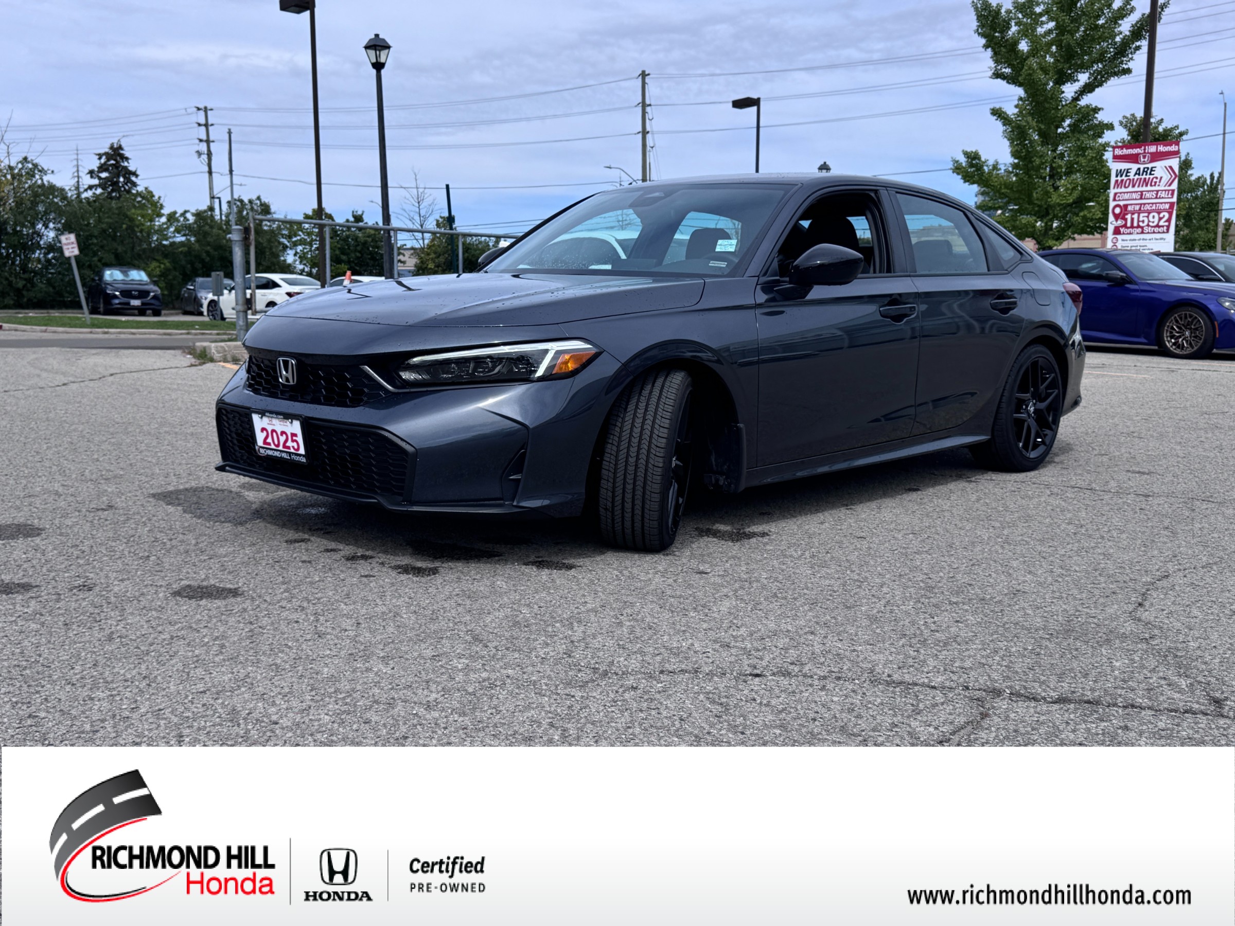 Gray 2025 Honda Civic Sedan Front-Wheel Drive Continuously Variable Transmission