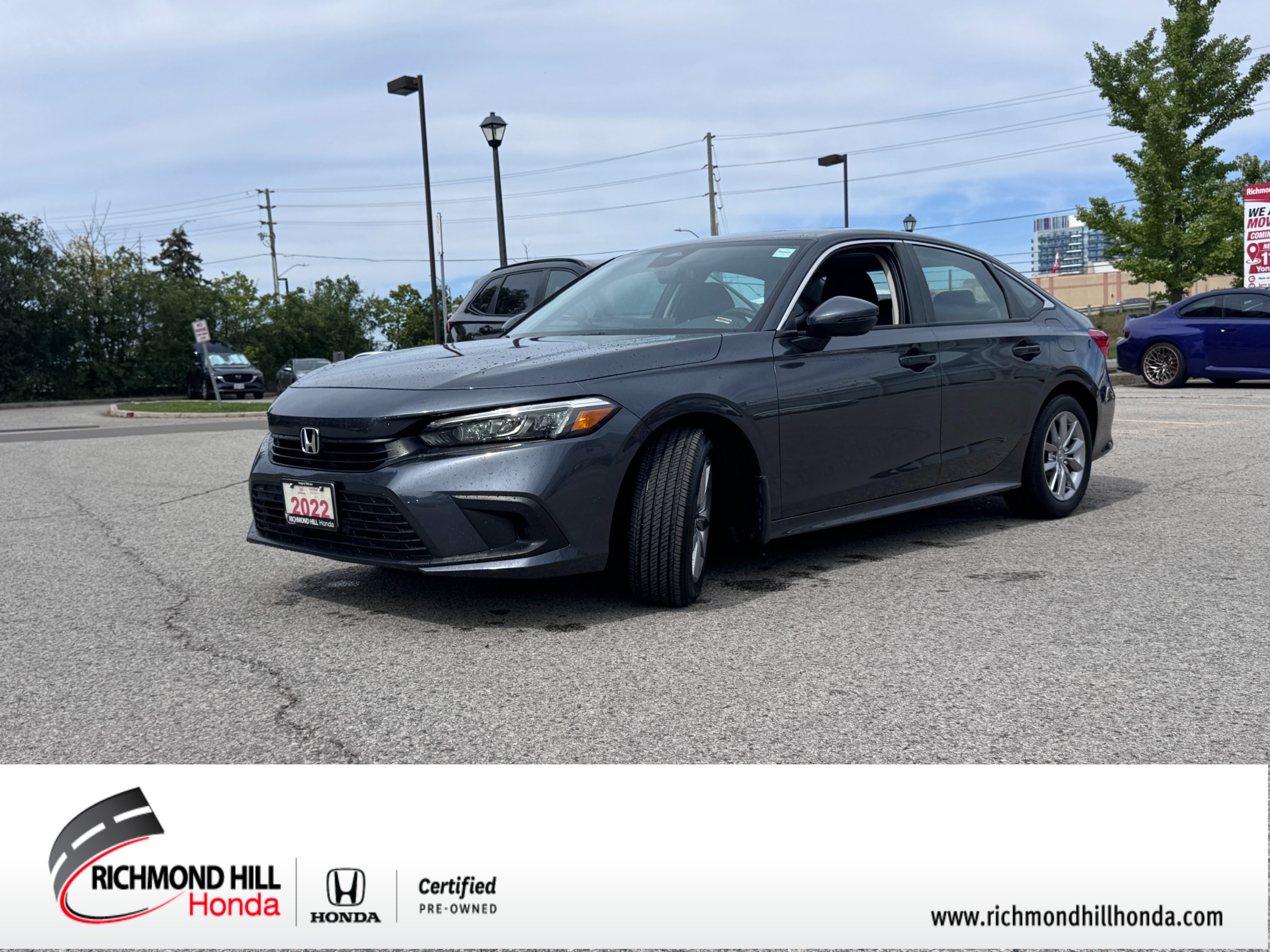 Gray 2022 Honda Civic Sedan Front-Wheel Drive Continuously Variable Transmission
