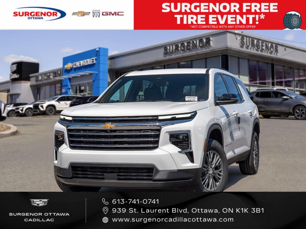 White 2026 Chevrolet Traverse SUV / Crossover Four-Wheel Drive 8-Speed Automatic