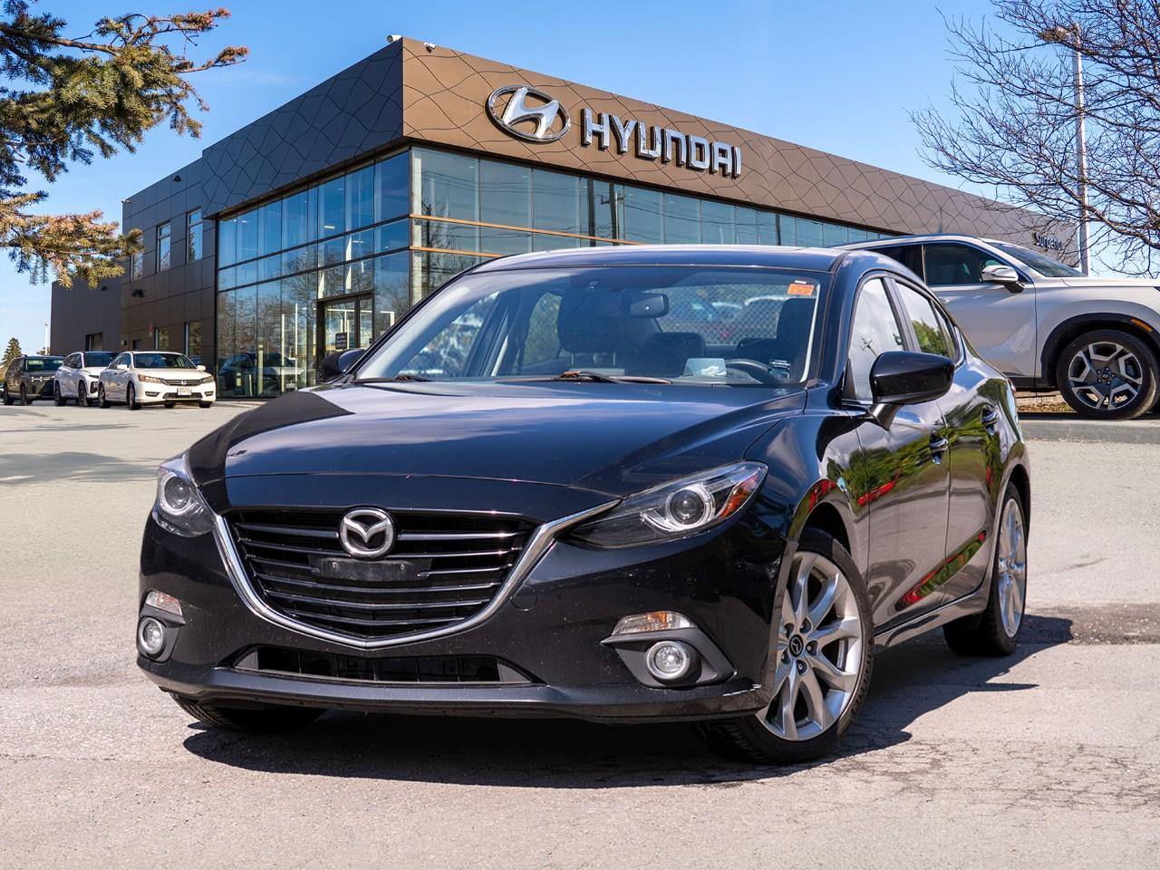 Black 2015 Mazda MAZDA3 Sedan 6-Speed Manual