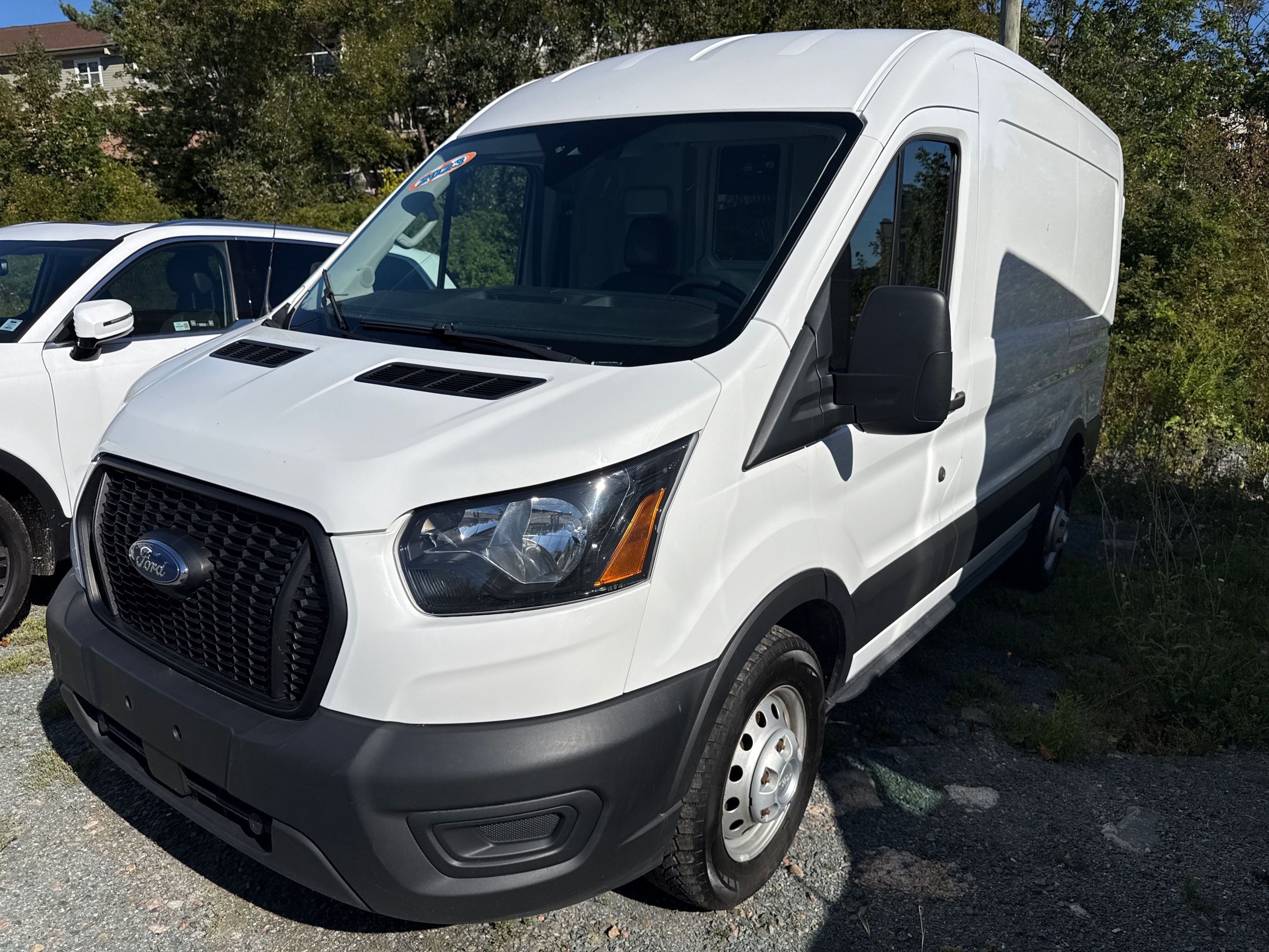 White 2023 Ford Transit Cargo Van All-Wheel Drive Automatic
