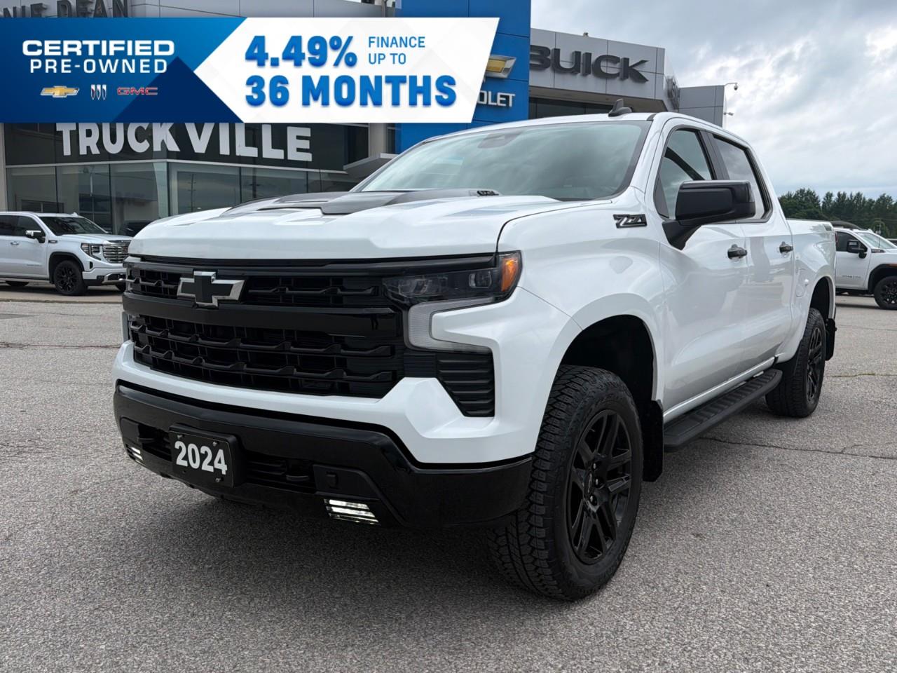 White 2024 Chevrolet Silverado 1500 Pickup Truck Four-Wheel Drive 8-Speed Automatic