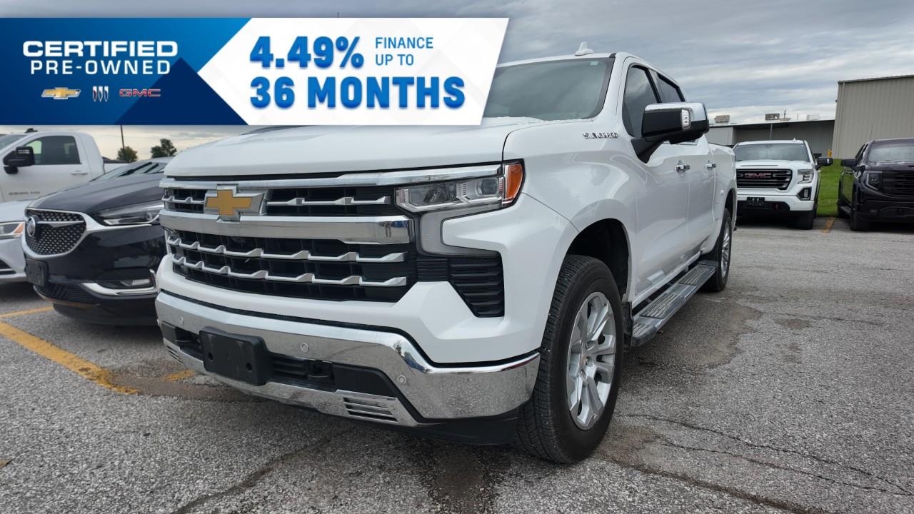 White 2025 Chevrolet Silverado 1500 Pickup Truck Four-Wheel Drive Automatic