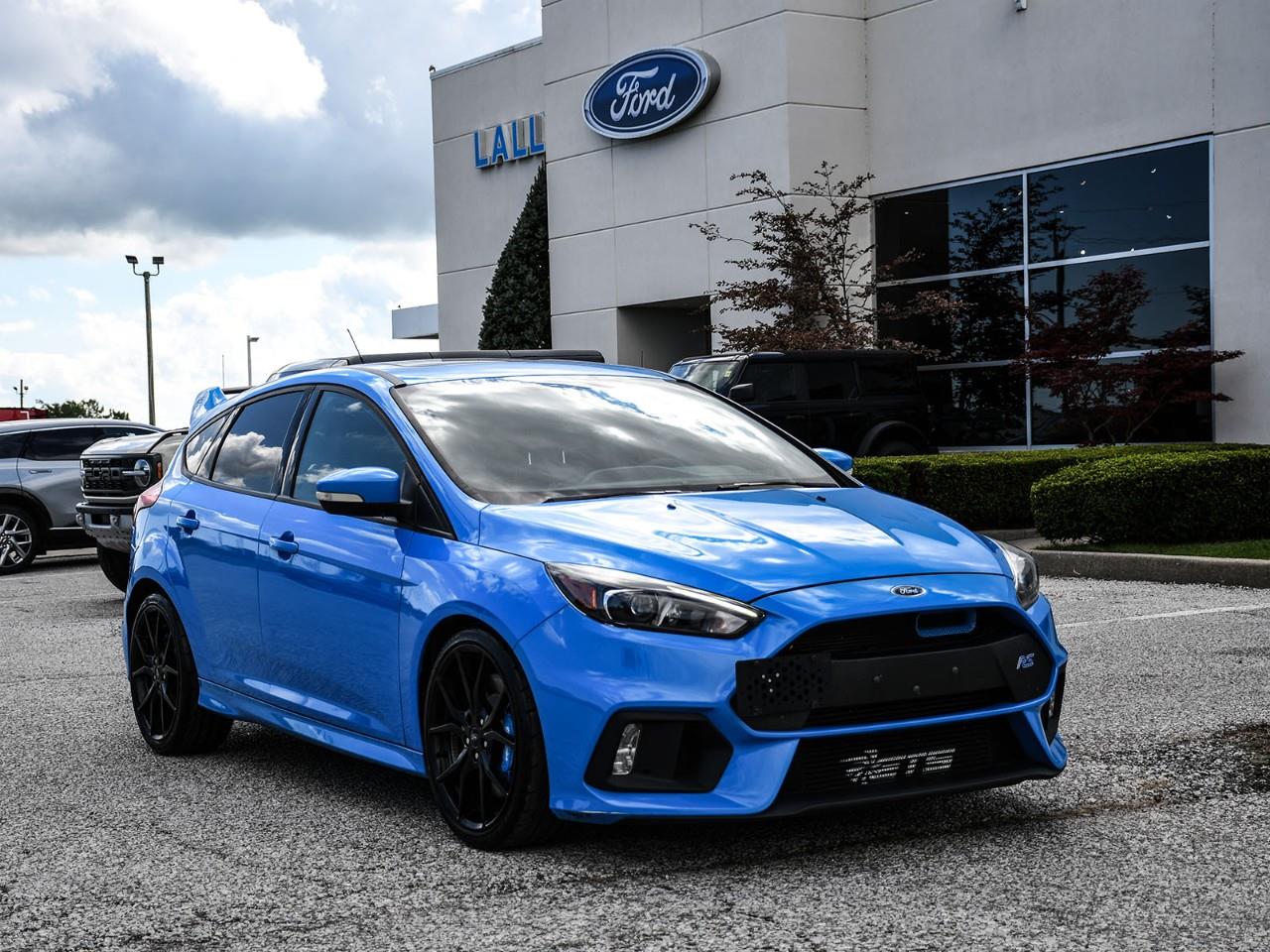 Blue 2017 Ford Focus RS Hatchback All-Wheel Drive 6-Speed Manual