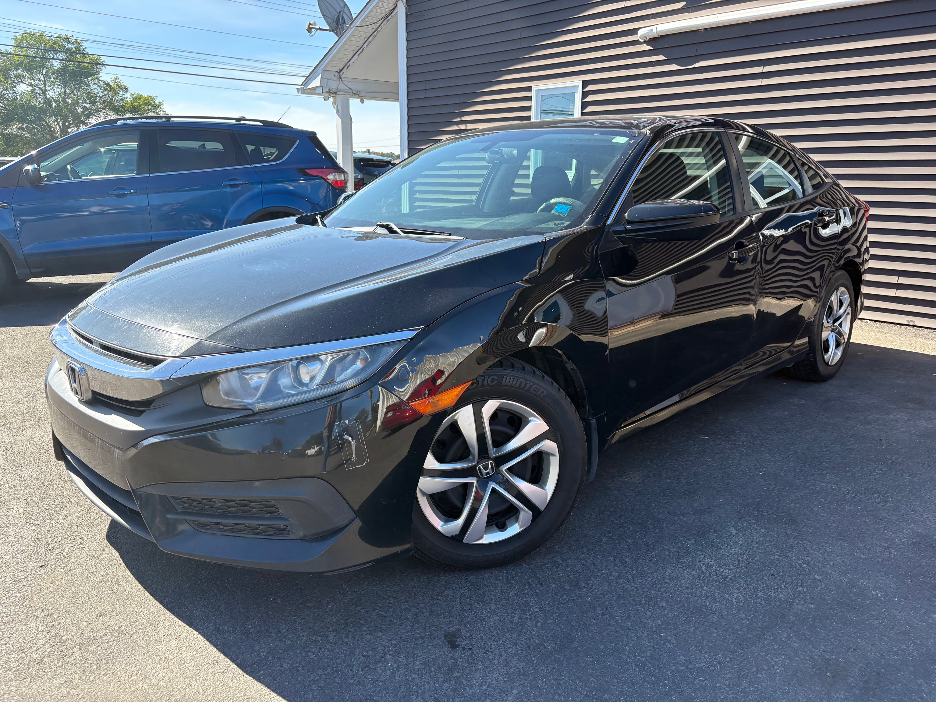 Black 2017 Honda Civic Sedan Front-Wheel Drive 6-Speed Manual