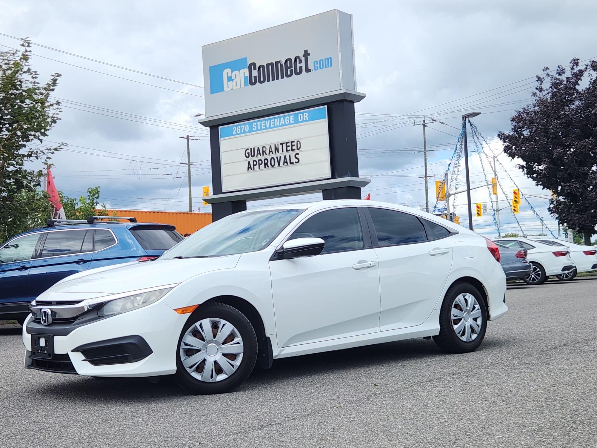 White 2016 Honda Civic Sedan Front-Wheel Drive Continuously Variable Transmission