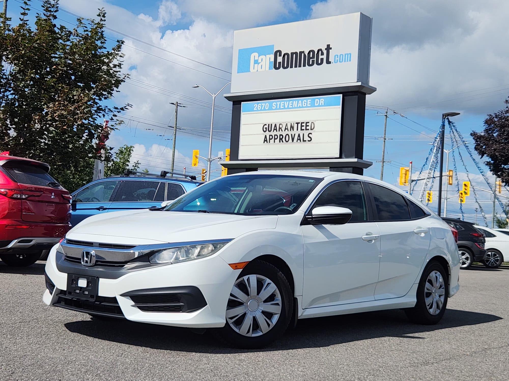 White 2016 Honda Civic Sedan Front-Wheel Drive Continuously Variable Transmission