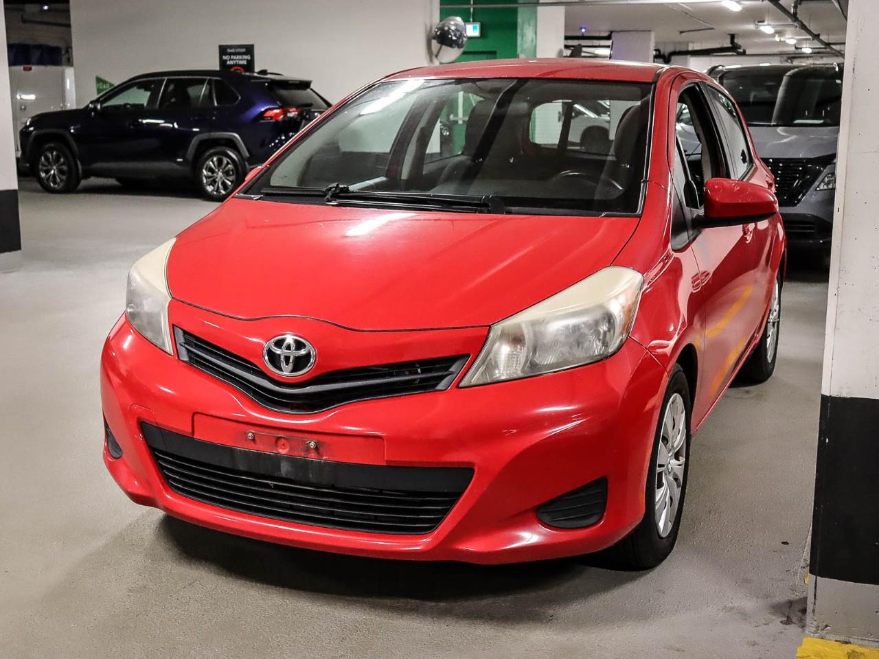 Red 2014 Toyota Yaris Hatchback Front-Wheel Drive 4-Speed Automatic