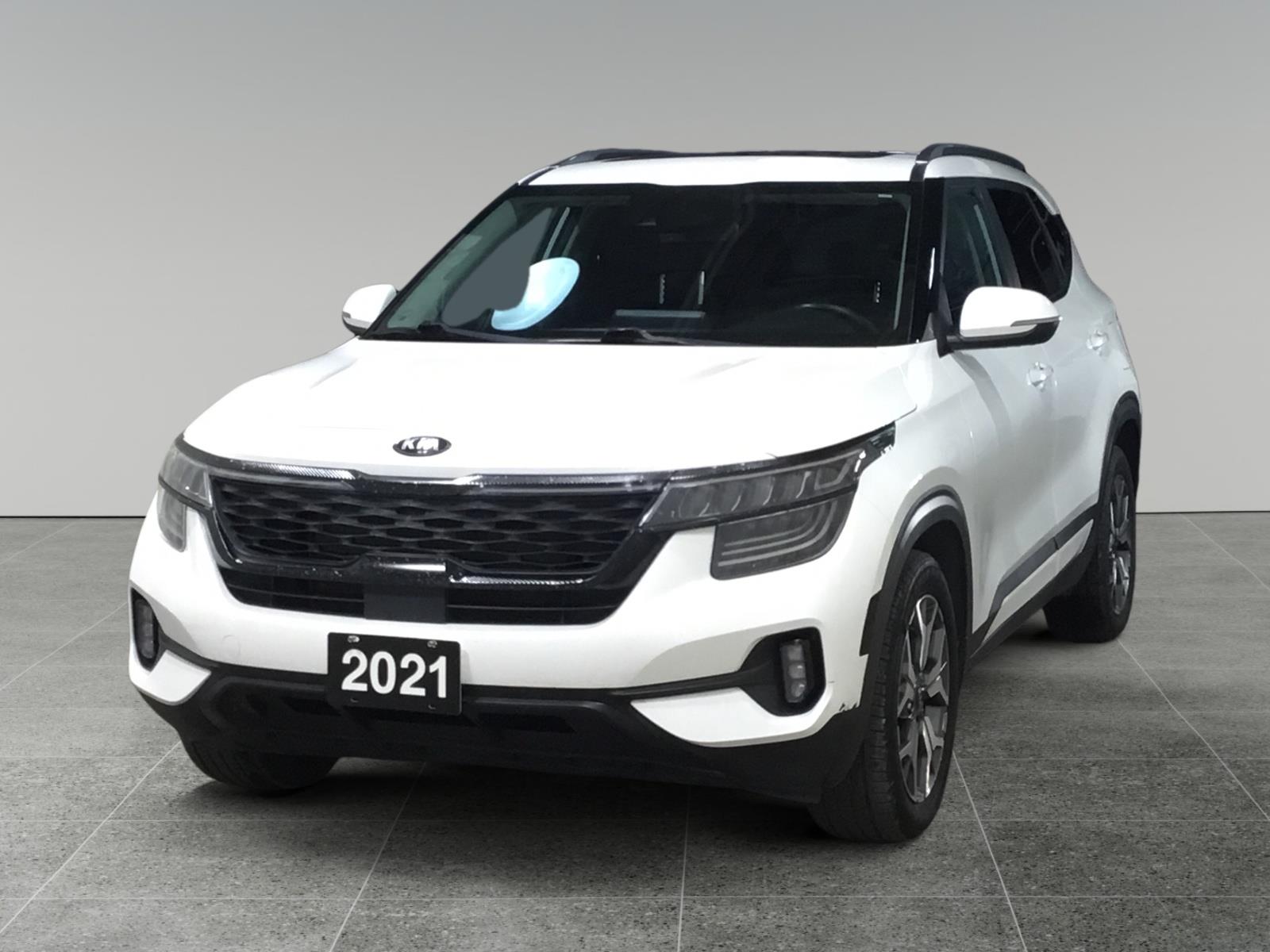 White 2021 Kia Seltos SUV / Crossover Continuously Variable Transmission