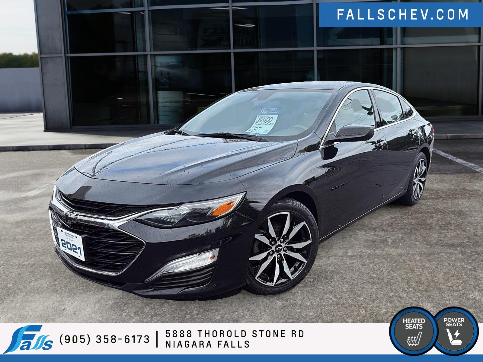 Black 2021 Chevrolet Malibu Sedan Front-Wheel Drive Continuously Variable Transmission