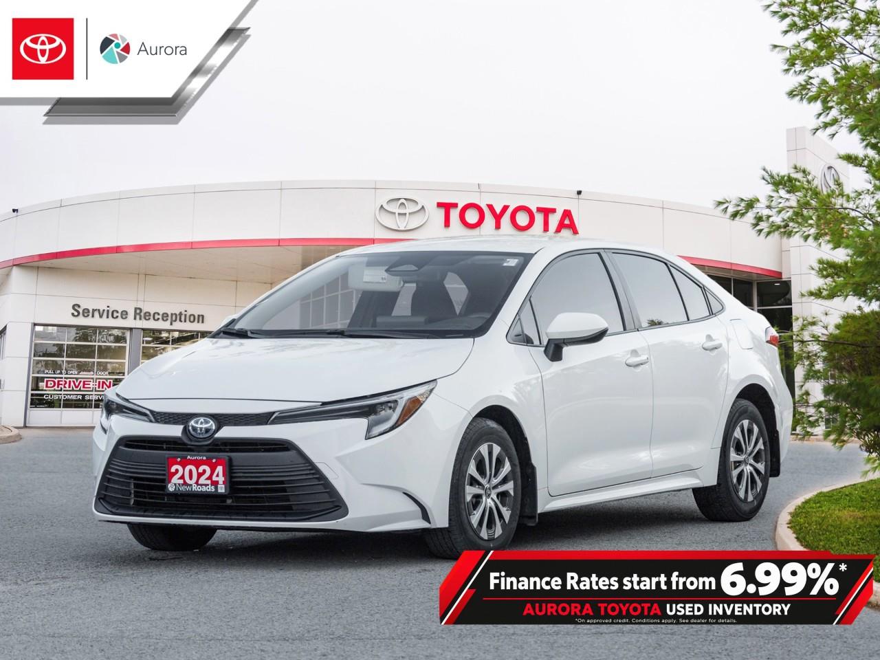 White 2024 Toyota Corolla Hybrid Sedan Front-Wheel Drive Continuously Variable Transmission