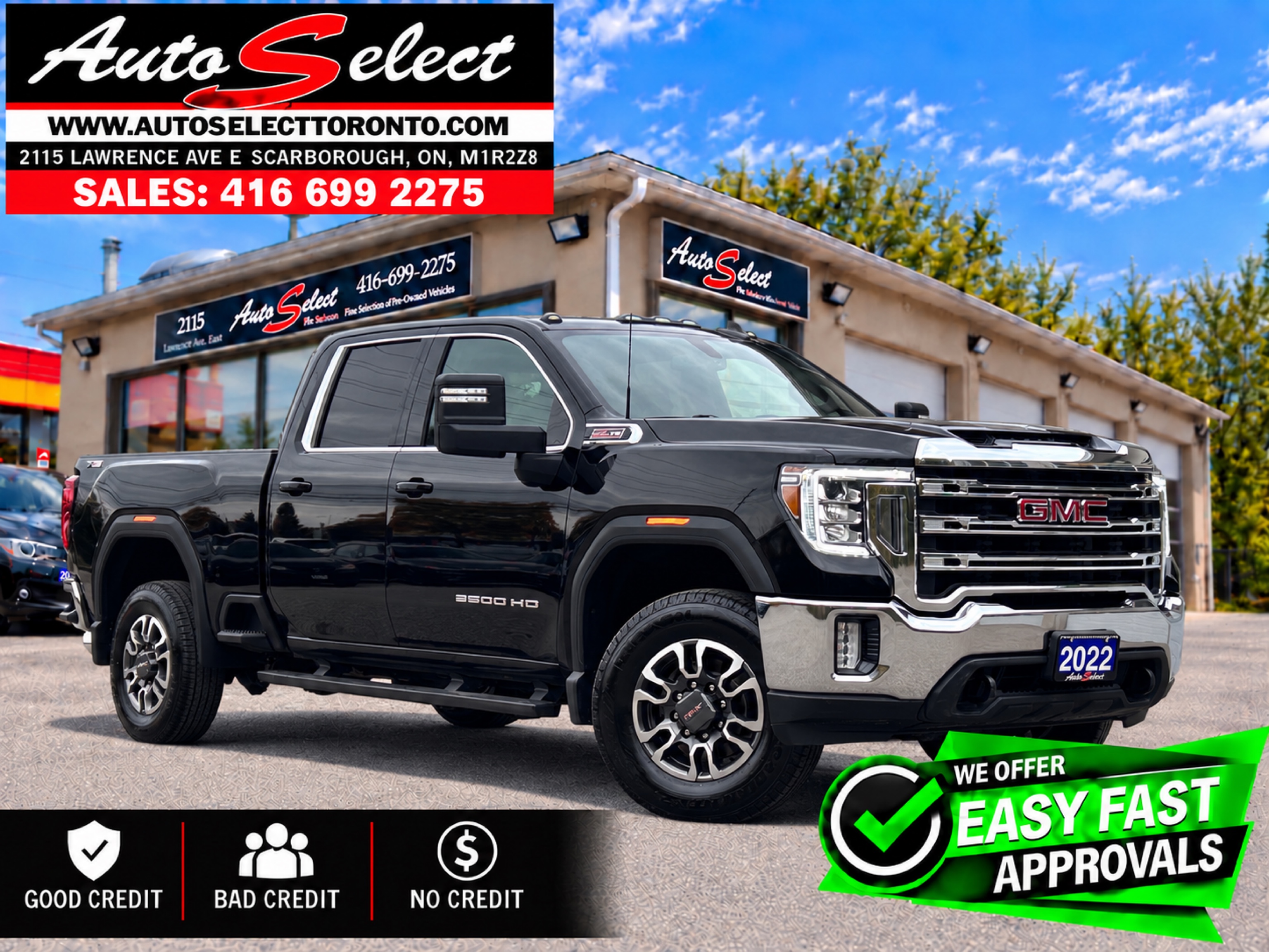 Black 2022 GMC Sierra 2500HD Pickup Truck Four-Wheel Drive Automatic