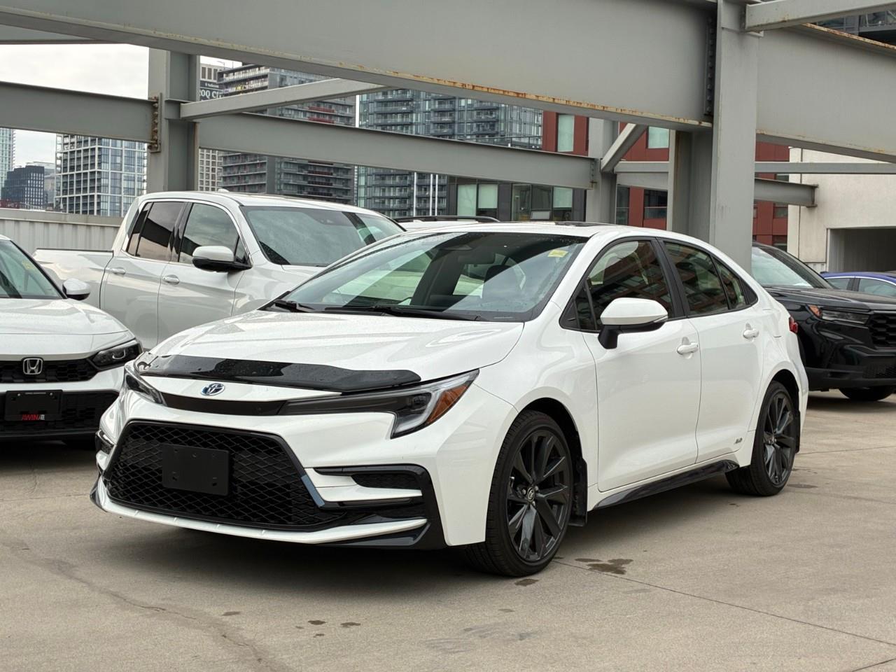 White 2025 Toyota Corolla Hybrid Sedan All-Wheel Drive Continuously Variable Transmission