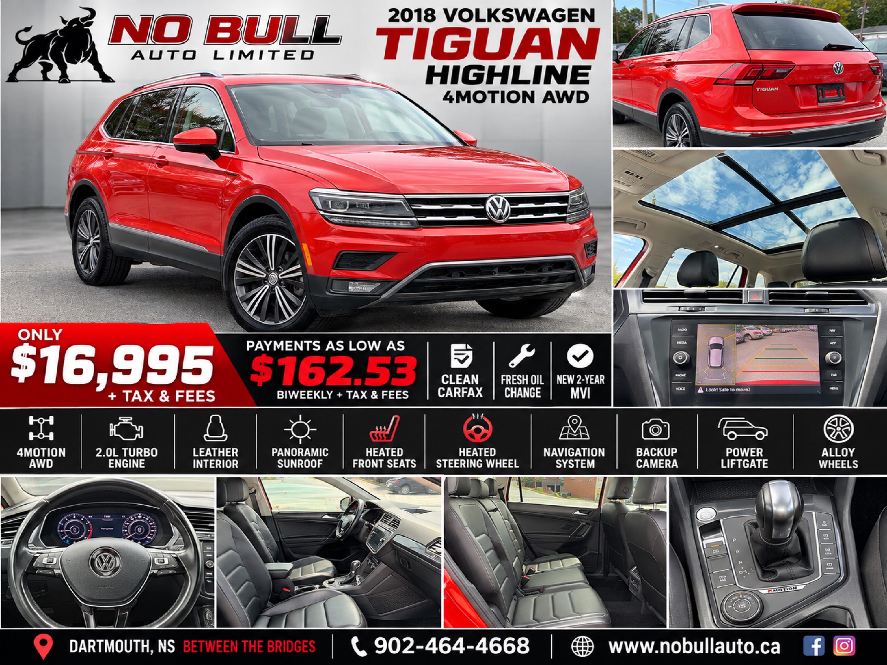 Orange 2018 Volkswagen Tiguan SUV / Crossover 8-Speed Automatic