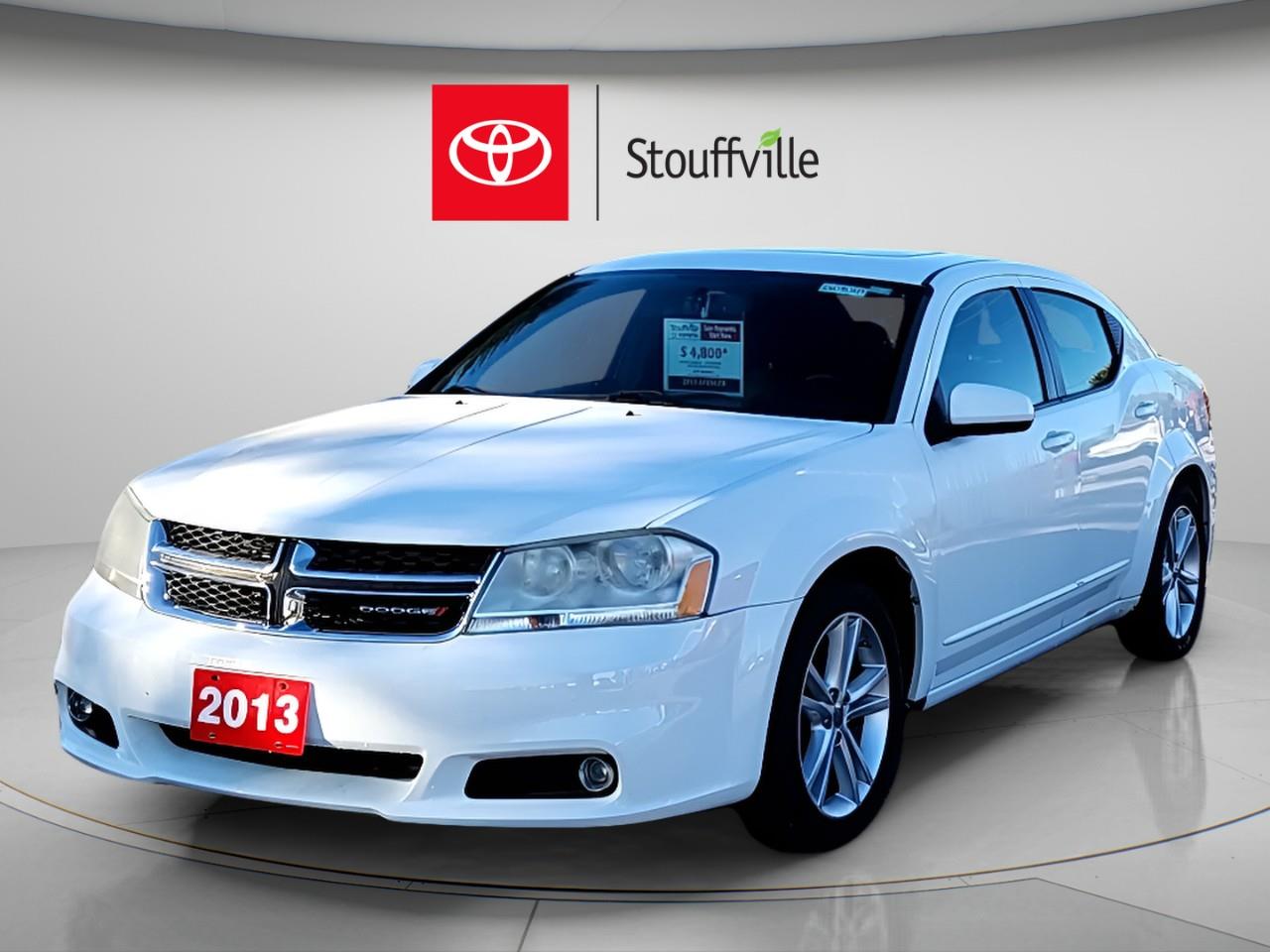 White 2013 Dodge Avenger Sedan Front-Wheel Drive 4-Speed Automatic