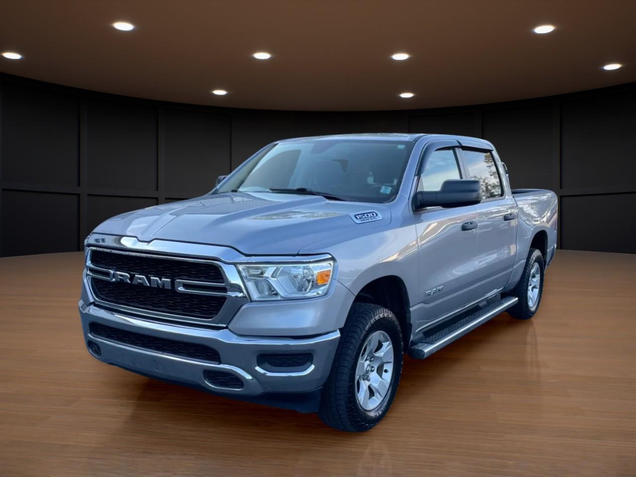 Silver 2020 RAM 1500 Pickup Truck Four-Wheel Drive 8-Speed Automatic