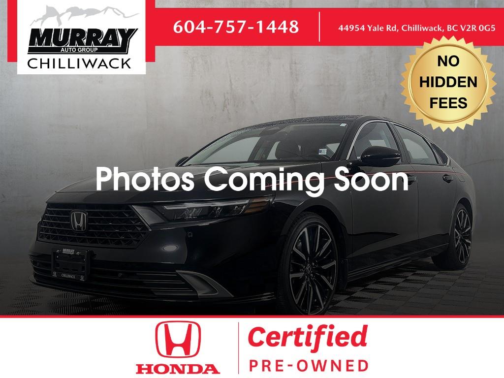 Black 2025 Honda Accord Hybrid Sedan Front-Wheel Drive Continuously Variable Transmission