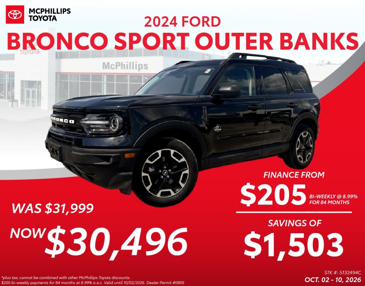 Black 2024 Ford Bronco Sport SUV / Crossover All-Wheel Drive 8-Speed Automatic