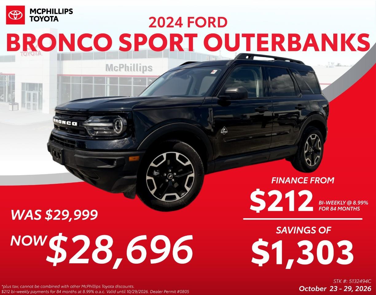Black 2024 Ford Bronco Sport SUV / Crossover All-Wheel Drive 8-Speed Automatic