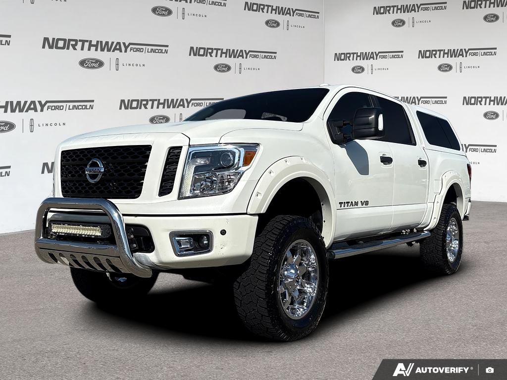 White 2018 Nissan Titan Pickup Truck Four-Wheel Drive 7-Speed Automatic