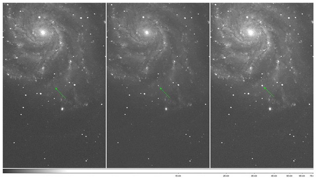 3 supernova images