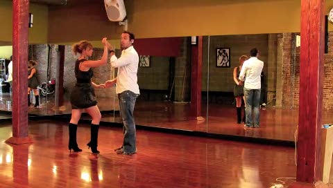 Right Hand Turn to Hammerlock, Cumbia Exit, CBL with Open Break, Ladies Styling Right Side Pass