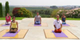 Thunderbolt Pose - Vajr Asana. Screenshot from the Hello Heart Yoga Session DVD.