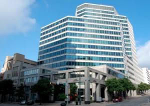 Cousins Properties, Inc. intends to purchase this office building in Austin, Tx. with proceeds of its $165.1 million stock sale on April 12. Credit: Thomas Properties Group, Inc.