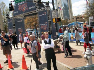 Atlanta's biggest attraction for the Final Four fans on Sunday afternoon was the festival in Centennial Olympic Park. Credit: David Pendered