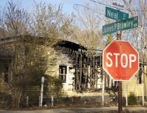 Burned structure