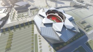 The Falcons stadium project continues to require action by the Atlanta City Council. Credit: newstadium.atlantafalcons.com