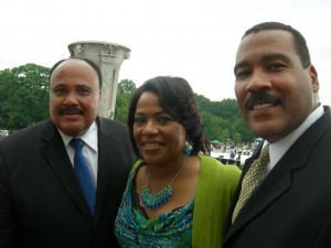 Martin Luther King III, Bernice King and Dexter King on Aug. 28 in Washington, D.C. on the 50th anniversary of the March on Washington