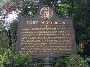 According to this historic marker, Fort McPherson predates Atlanta and was established shortly after the Campbellton community was formed to the west of the military post. Credit: Donita Pendered