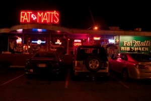 The Atlanta BeltLine has sold development rights that may be used to build 180 apartments and other structures along Piedmont Road near Fat Matt's Rib Shack. Credit: ohmyomiyage.wordpress.com