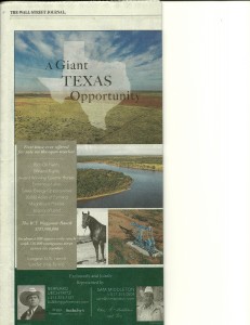 A Texas-sized spread is offered for sale, for $725 million, in an ad that promotes the Dallas-Fort Worth region. Credit: The Wall Street Journal