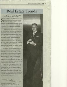 Robbie Briggs, CEO of Briggs Freeman, appears in a full page ad in The Wall Street Journal to promote the Dallas-Fort Worth region. Credit: The Wall Street Journal