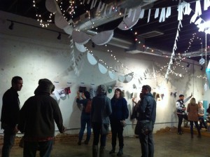 Zines displayed on the walls at Hodgepodge Coffeehouse in East Atlanta at the Jan. 2 Printed Matter fundraiser.