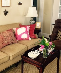 Color can evoke peacefulness and connection. It doesn't have to be pink, but that's what Pebbles Glenn likes.