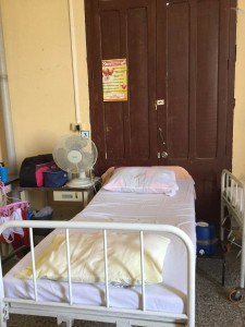 A pregnant woman would await her time to deliver in a bed like this in a maternity clinic in Cienfuegos, Cuba. Credit: Lorrie King