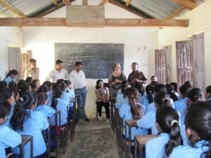Nepal class on feminine hygiene