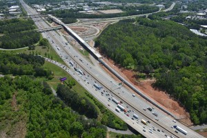 Georgia is building a bridge almost 6,000 feet long, near Marietta, to create a toll way system that's intended to reduce traffic congestion along Atlanta's Northwest Corridor. Credit: GDOT