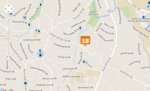 The Edmund Park neighborhood is located between Morningside/Lenox Park and Druid Hill. Credit: postlets.com
