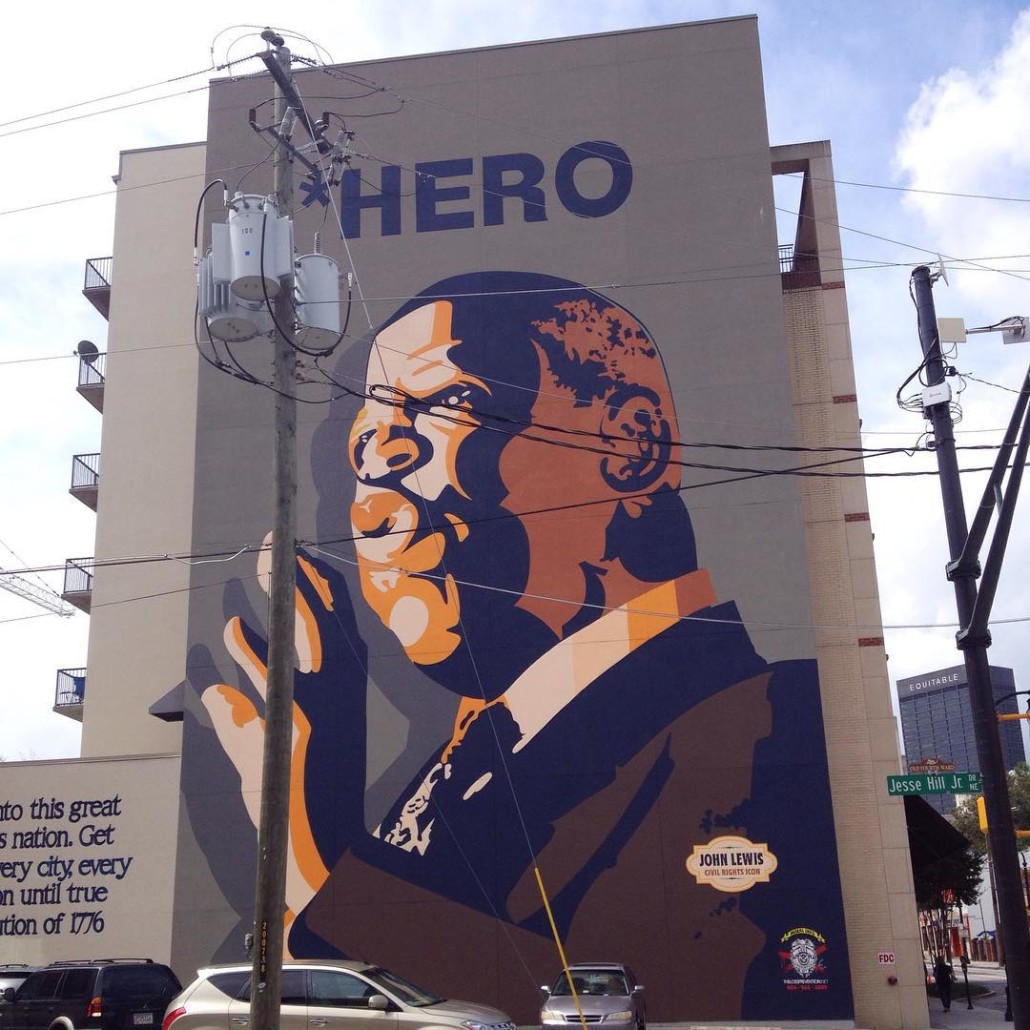 Photo Pick John Lewis Hero Mural by Wendy Darling SaportaReport